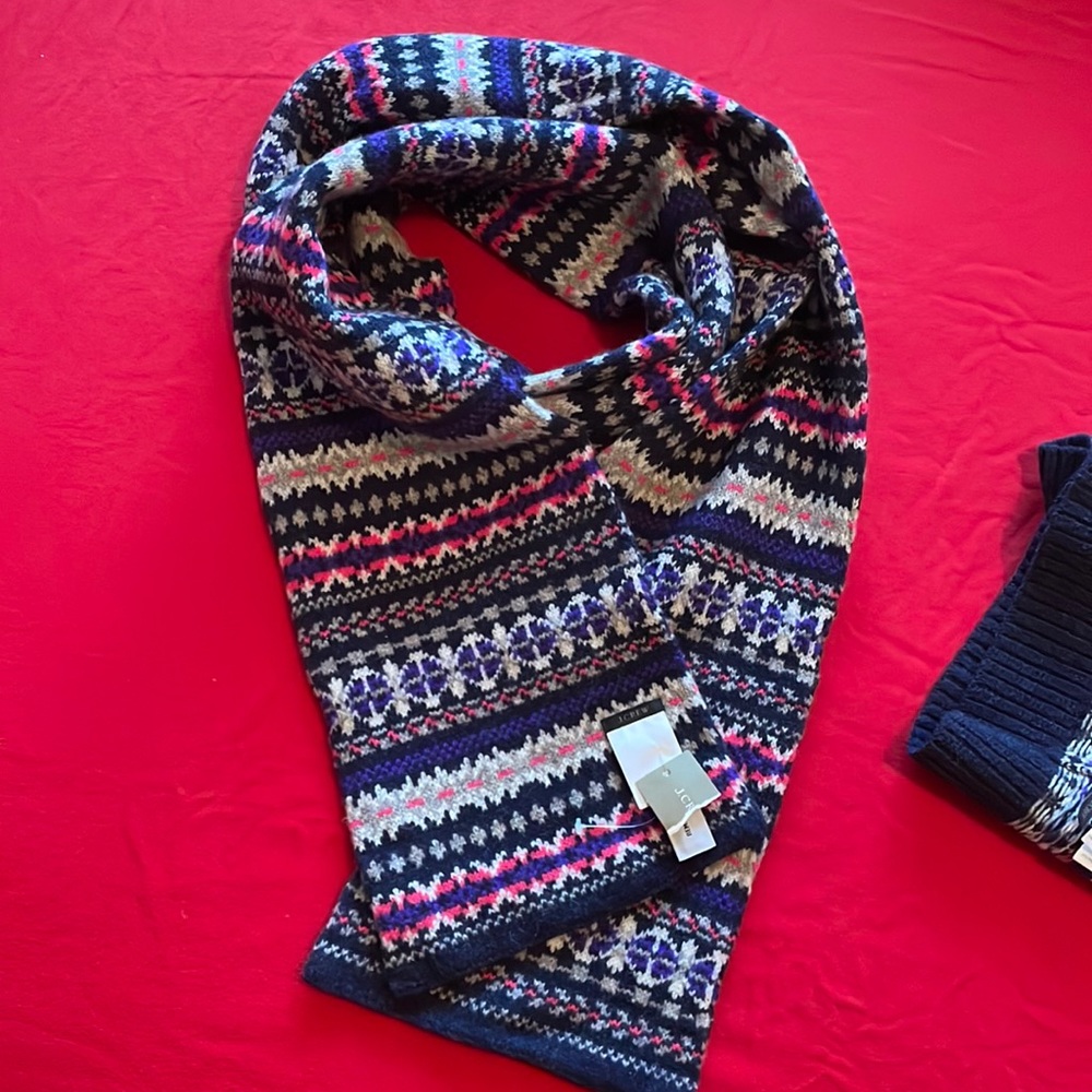 NWT, JCrew Fair Isle Hat & Scarf Set